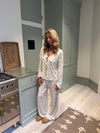 Linnea pyjamasbukser med sløjfer - Off white