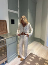 Linnea pyjamasbukser med sløjfer - Off white