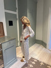 Linnea pyjamasbukser med sløjfer - Off white