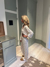 Linnea pyjamasbukser med sløjfer - Off white