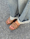 Milina sandaler med nitter - Brun