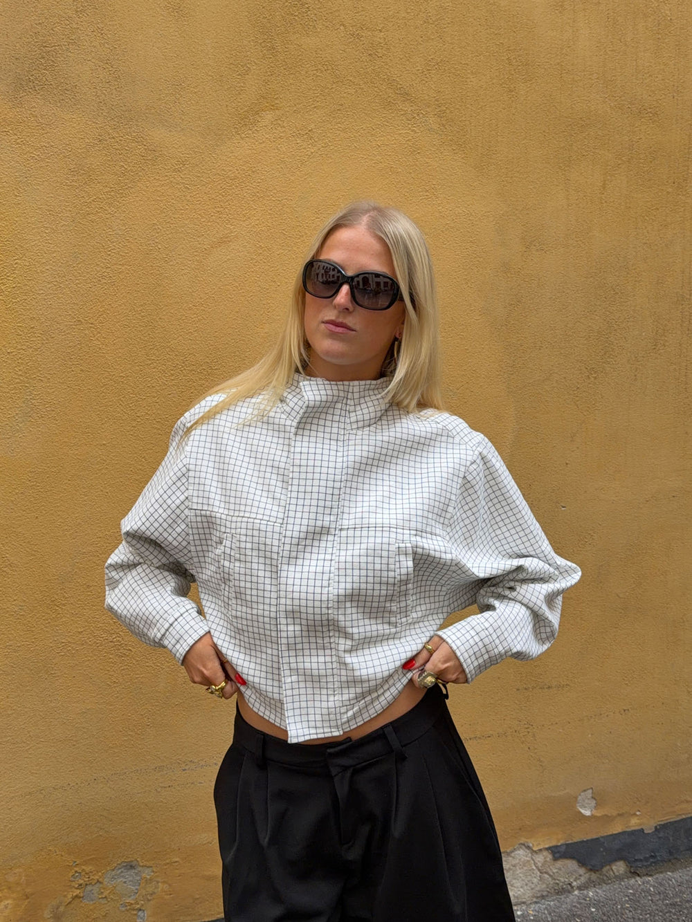 Scandivv jakke med tern - Hvid