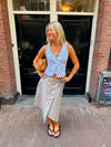 Scandivv slå-om-nederdel - Beige