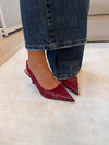 Ydun slingback hæle med detaljer - Rød