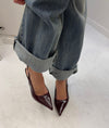 Donnatella slingback hæle - Mørkerød