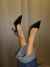 Donnatella slingback hæle - Sort