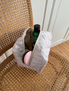 Honey stor toilettaske med mønster - Off white
