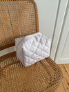 Honey stor toilettaske med mønster - Off white
