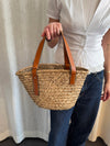 Botalia strandtaske i flet - Beige