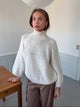 Aire striktrøje med turtleneck - Off white