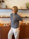 Tassi striktrøje med turtleneck - Grå
