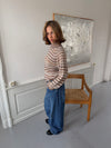 Rainova strik med striber - Beige/multifarvet