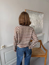 Rainova strik med striber - Beige/multifarvet