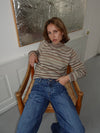 Rainova strik med striber - Beige/multifarvet