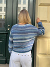Tippy strik med striber - Hvid/navy