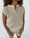 Diamanta comfy sæt - Beige/grøn