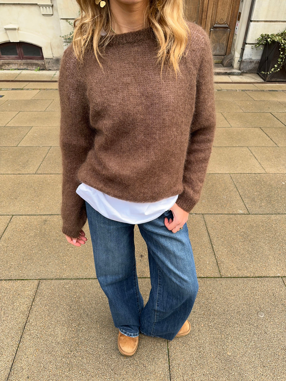 Zuzanna mohair striktrøje - Brun