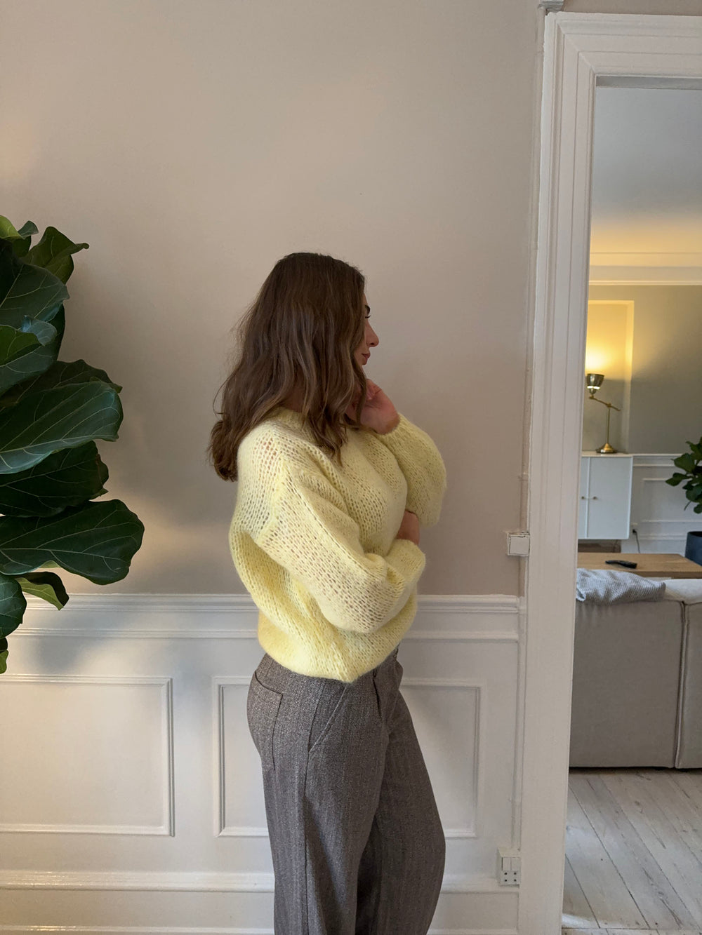 Genevieve striktrøje - Gul