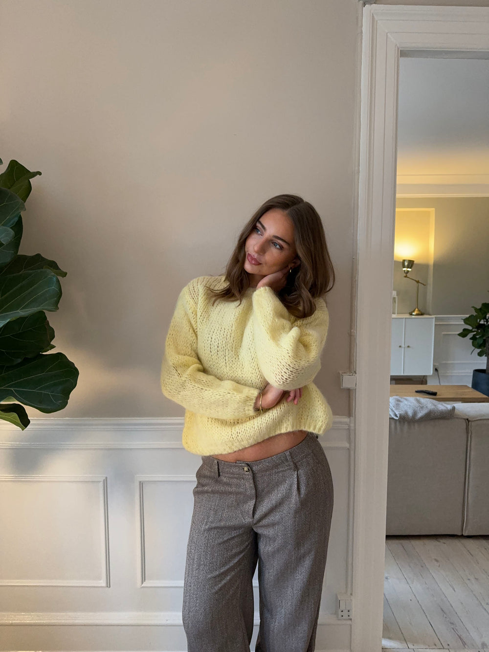 Genevieve striktrøje - Gul