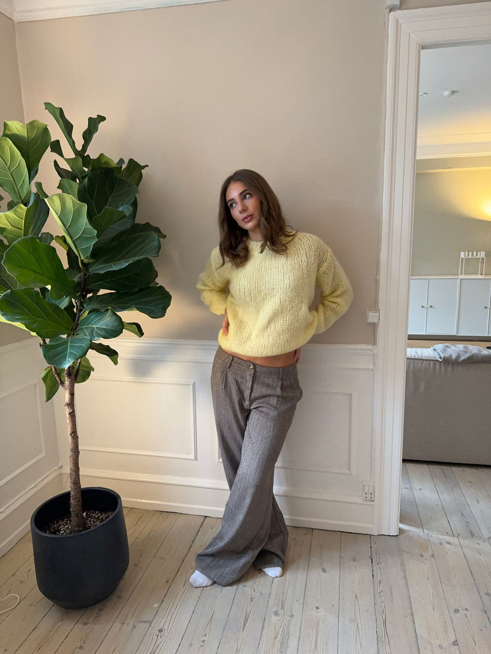 Genevieve striktrøje - Gul