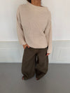 Cholana striktrøje med åben ryg - Beige