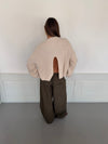 Cholana striktrøje med åben ryg - Beige
