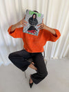 Aire striktrøje med turtleneck - Orange