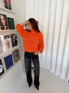 Aire striktrøje med turtleneck - Orange