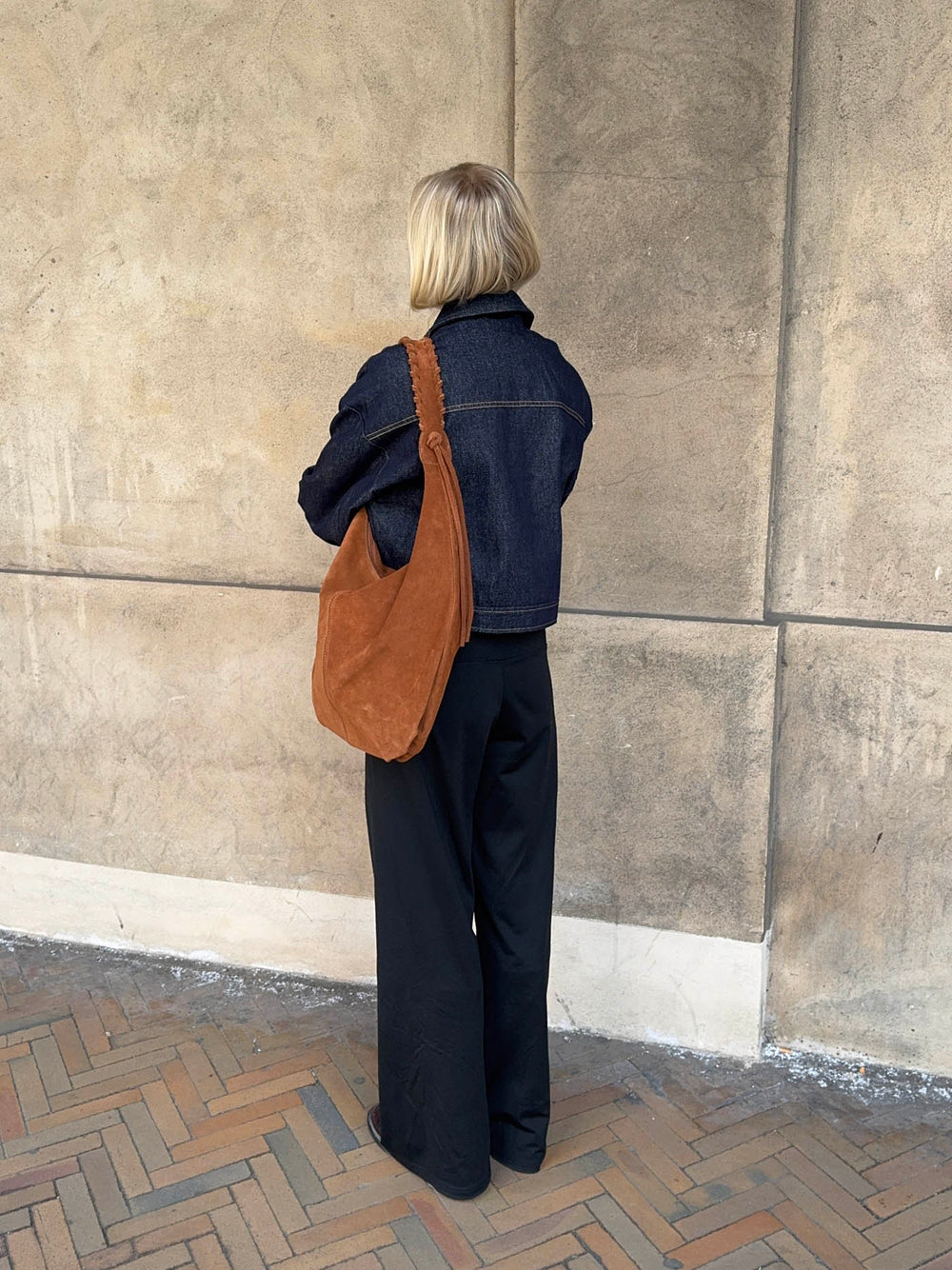 Fiala suede taske - Brun