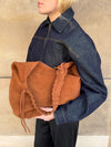 Fiala suede taske - Brun
