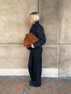 Fiala suede taske - Brun
