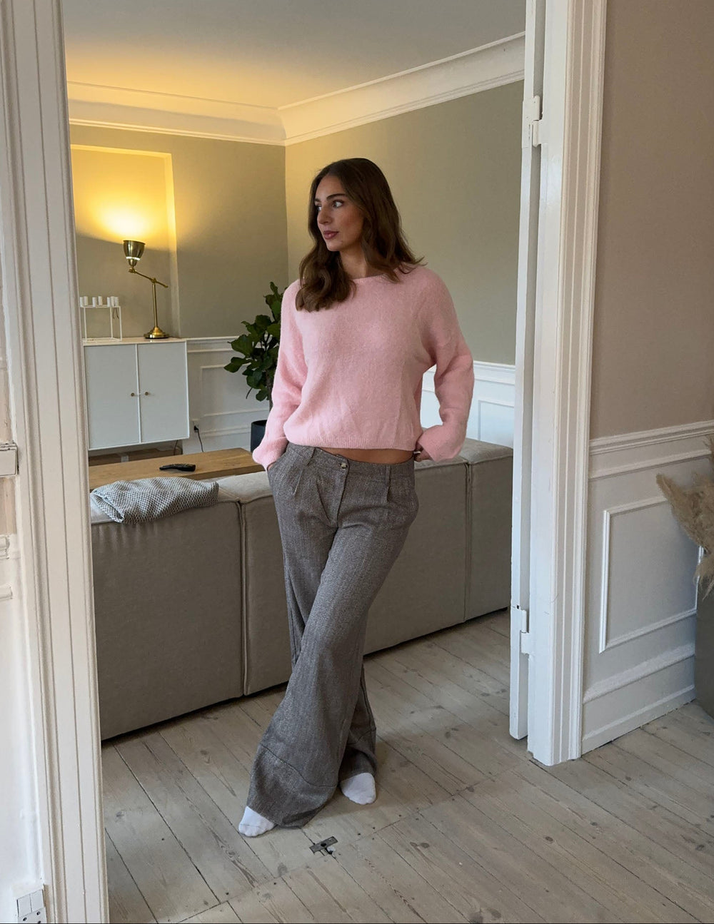 Olia suitbukser med opsmøg - Brun