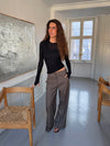Tulle suitbukser med tern - Brun/sort