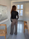 Tulle suitbukser med tern - Brun/sort