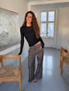 Tulle suitbukser med tern - Brun/sort