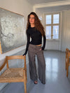 Tulle suitbukser med tern - Brun/sort
