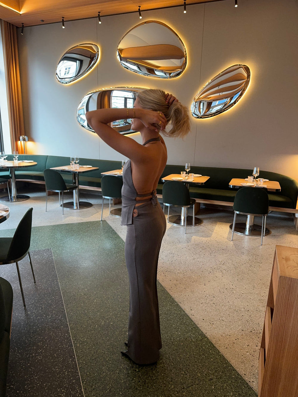 Giavanna suitbukser med cut out - Grå