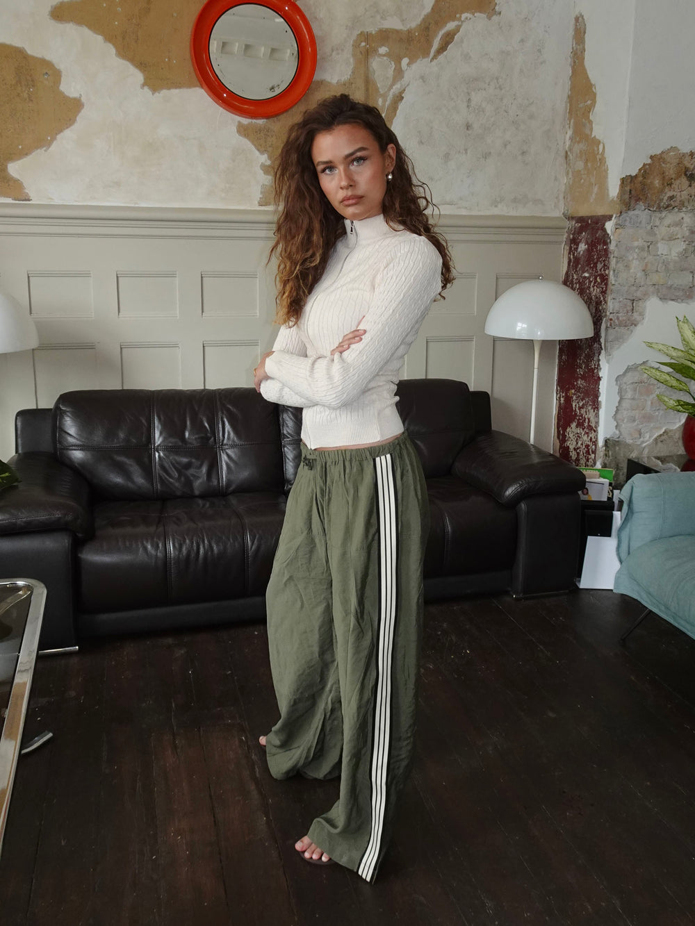 Carly kabelstrik med lynlås - Off white