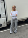 Janny sweatpants med blonder - Grå