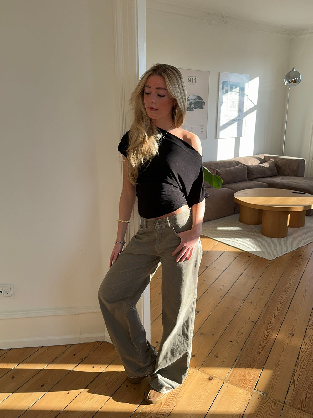 Florine figursyet t-shirt - Sort