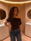 Florine figursyet t-shirt - Brun