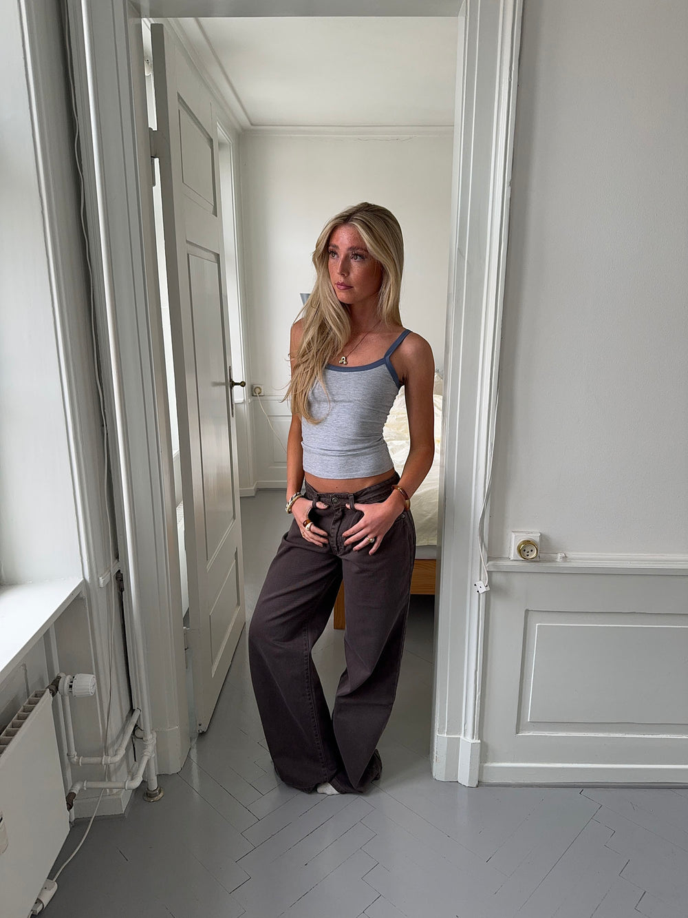 Wren tanktop - Grå/navy