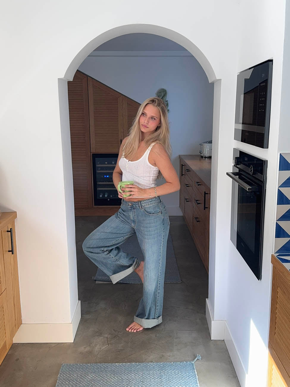 Gatulina tanktop med knapper - Hvid