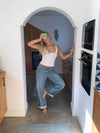 Gatulina tanktop med knapper - Hvid