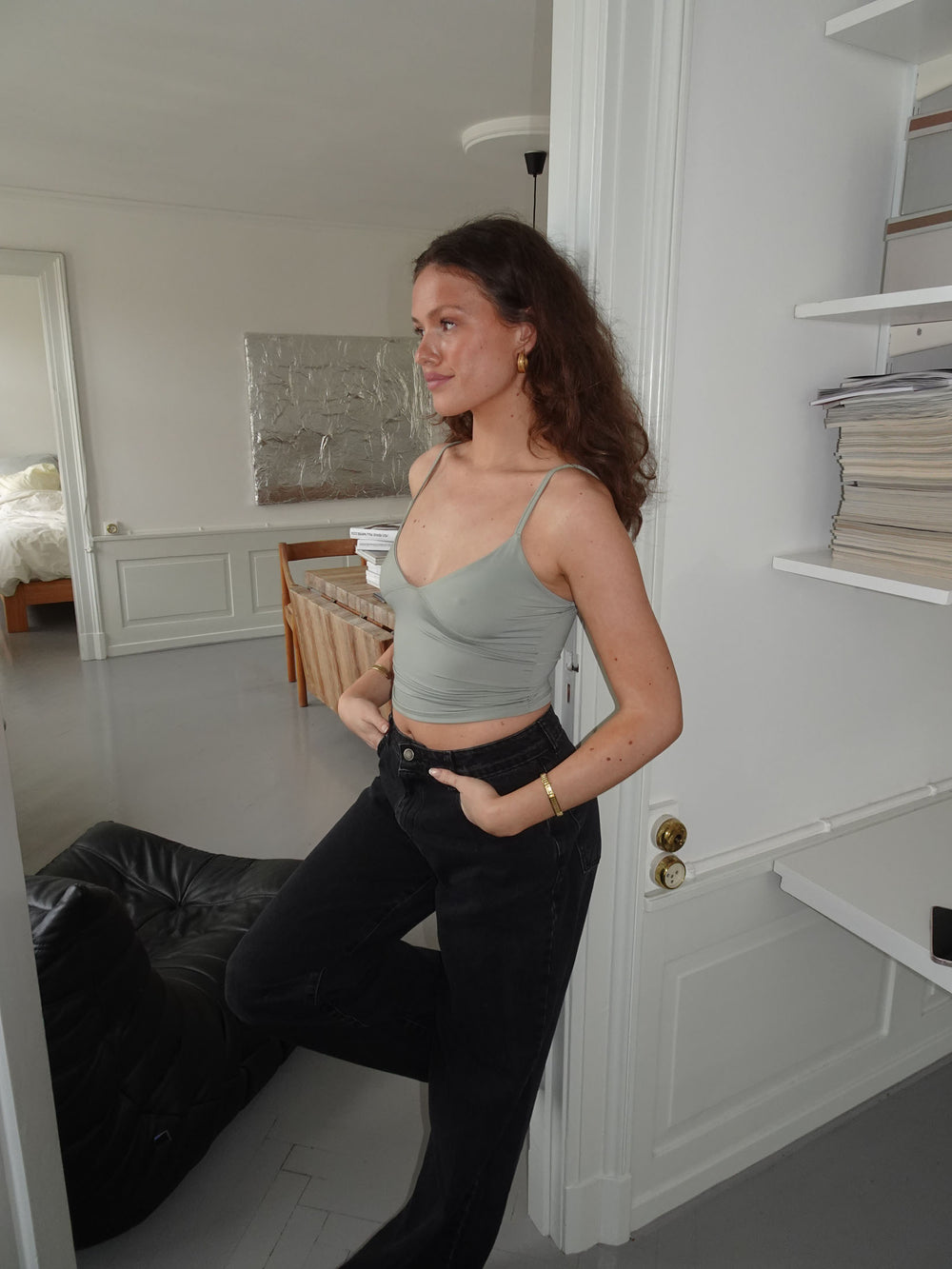 Dania tanktop - Sagegrøn