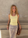 Julea tanktop i rib - Lysegul