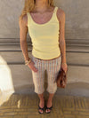 Julea tanktop i rib - Lysegul