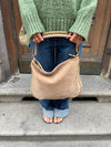 Ibi taske med nitter - Beige