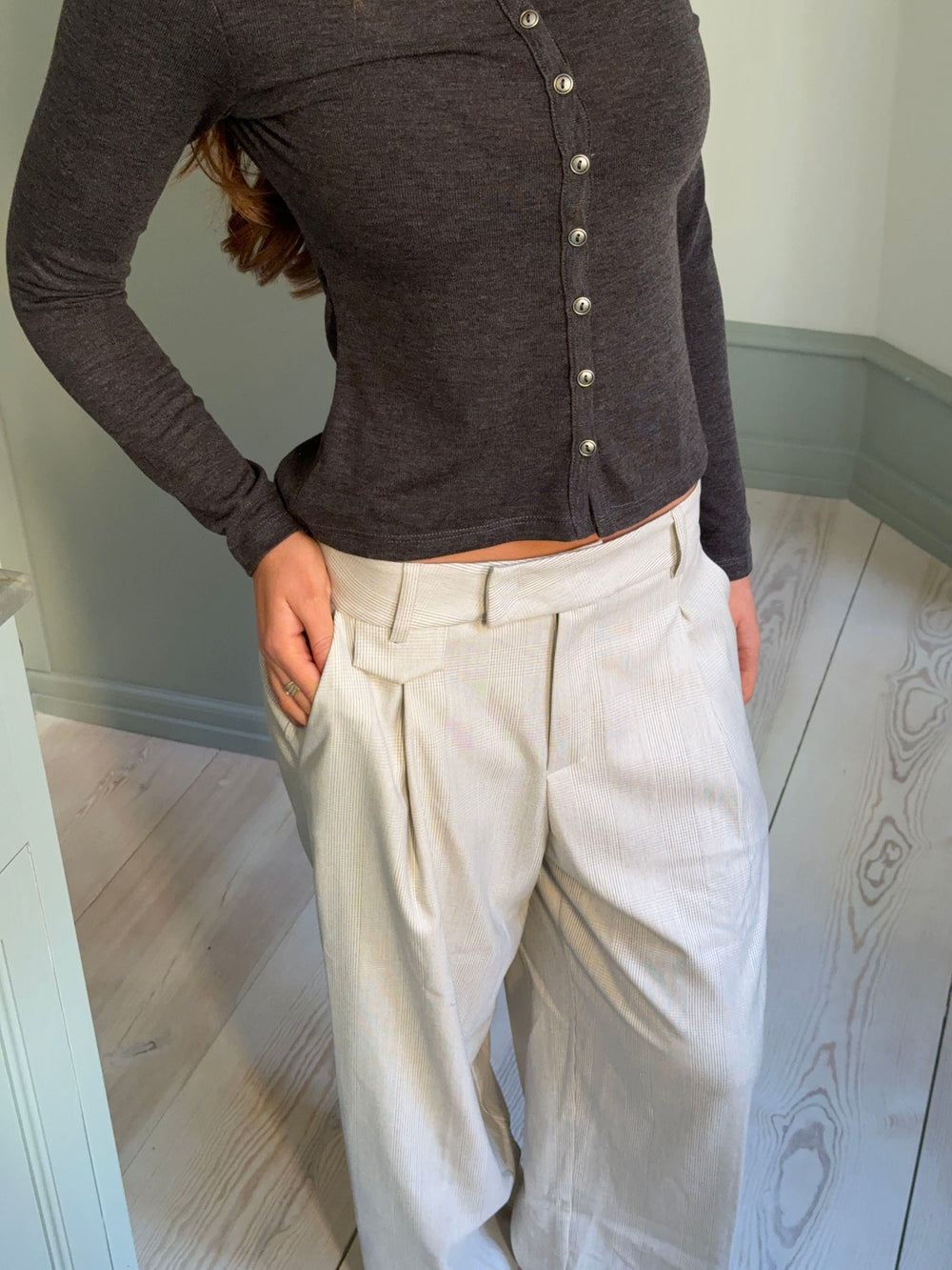 Delores ternede suitbukser - Beige