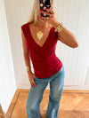 Scandivv v-neck top - Rød